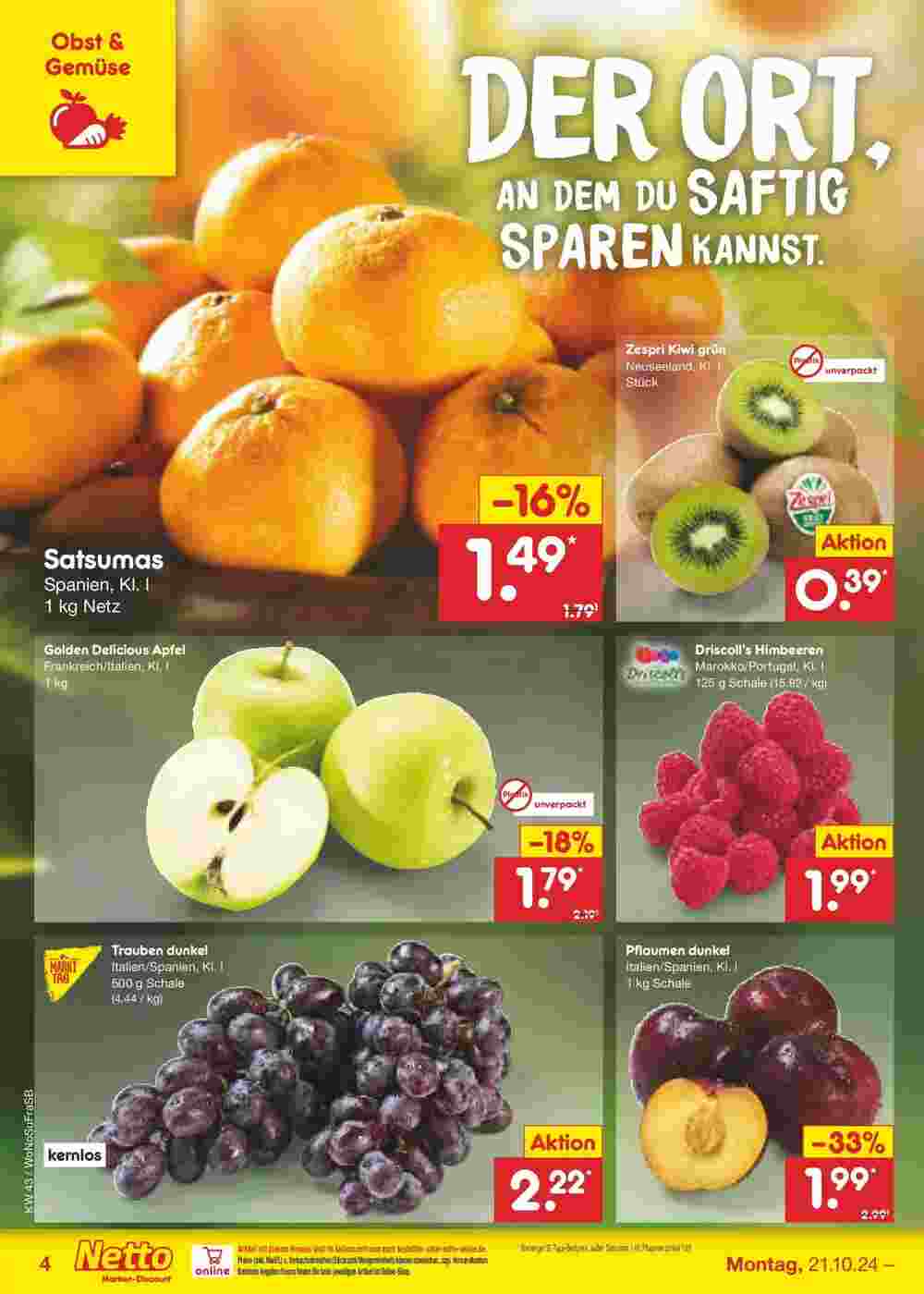 Netto Marken-Discount Prospekt (ab 20.10.2024) zum Blättern - Seite 4