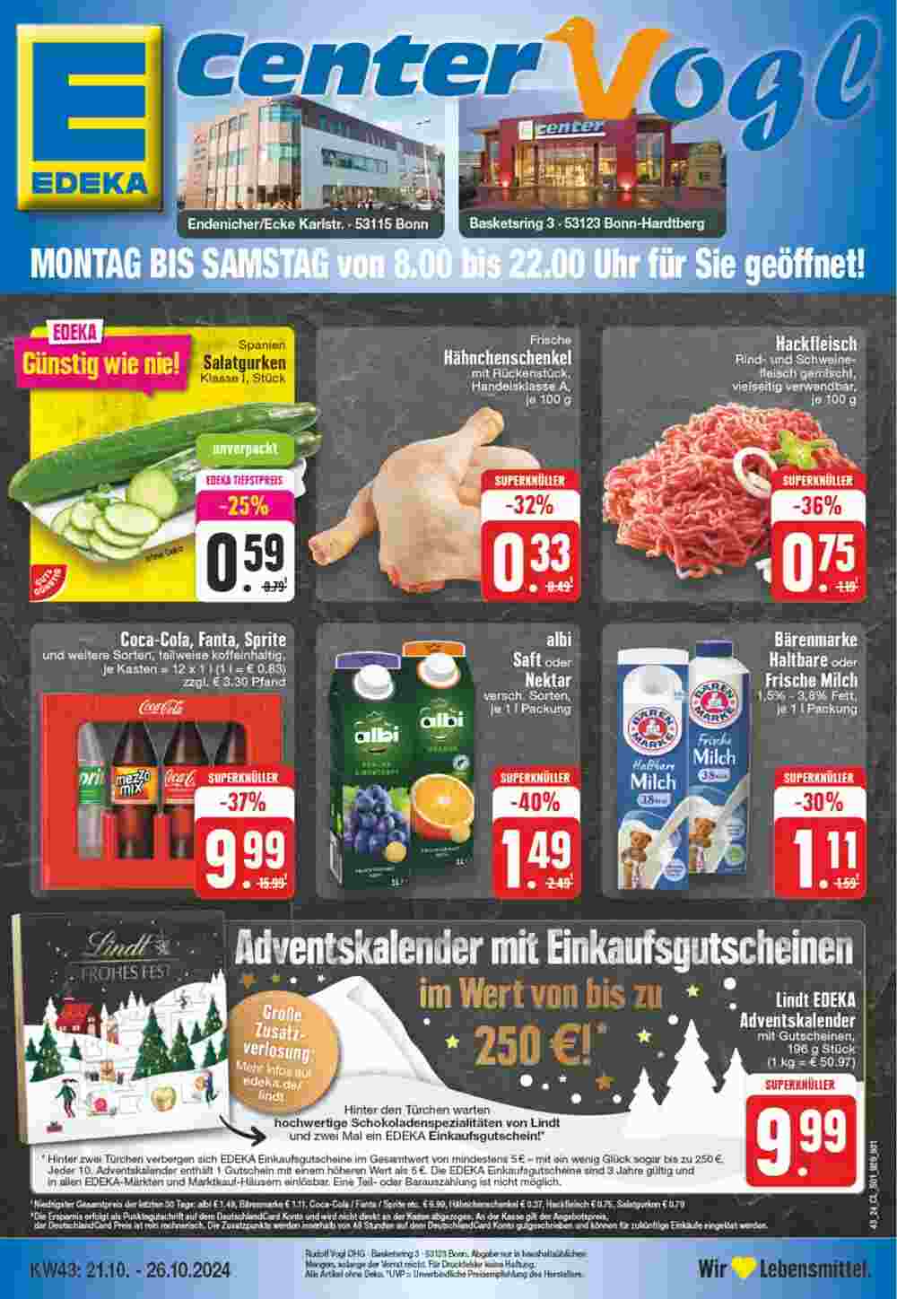 EDEKA Vogl Prospekt (ab 21.10.2024) zum Blättern - Seite 1