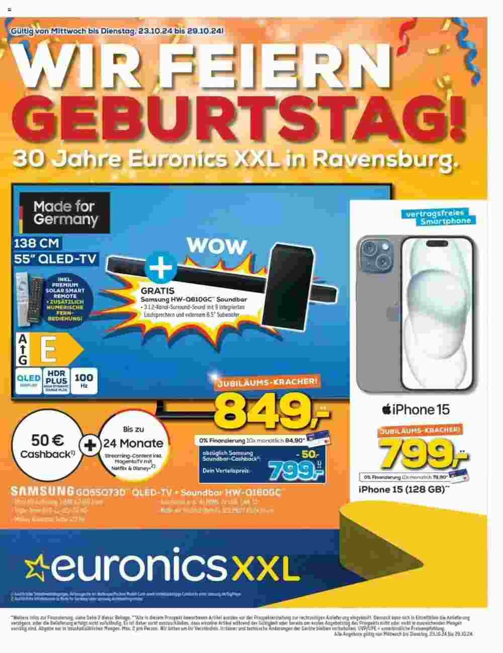 Euronics Prospekt (ab 23.10.2024) zum Blättern - Seite 1