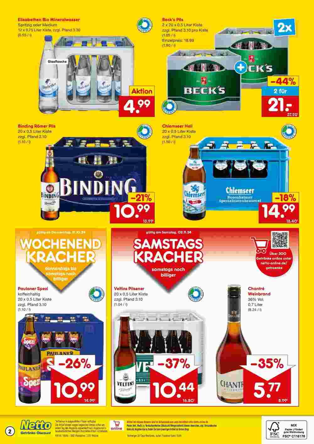 Netto Getränke Discount Prospekt (ab 27.10.2024) zum Blättern - Seite 2