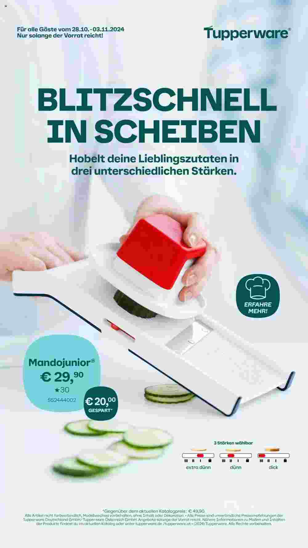 Tupperware Prospekt (ab 28.10.2024) zum Blättern - Seite 1