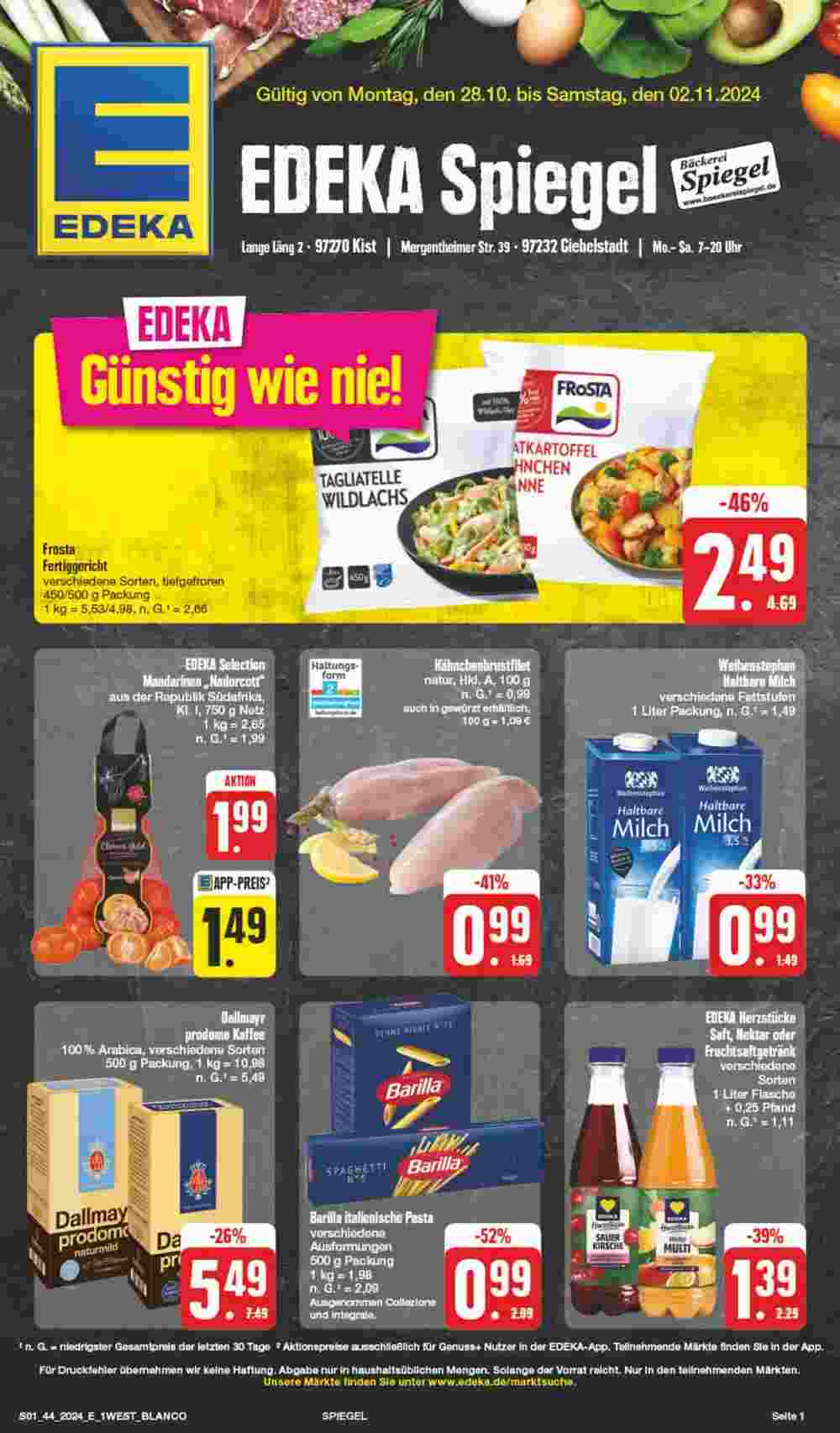 Edeka Spiegel Prospekt (ab 28.10.2024) zum Blättern - Seite 1