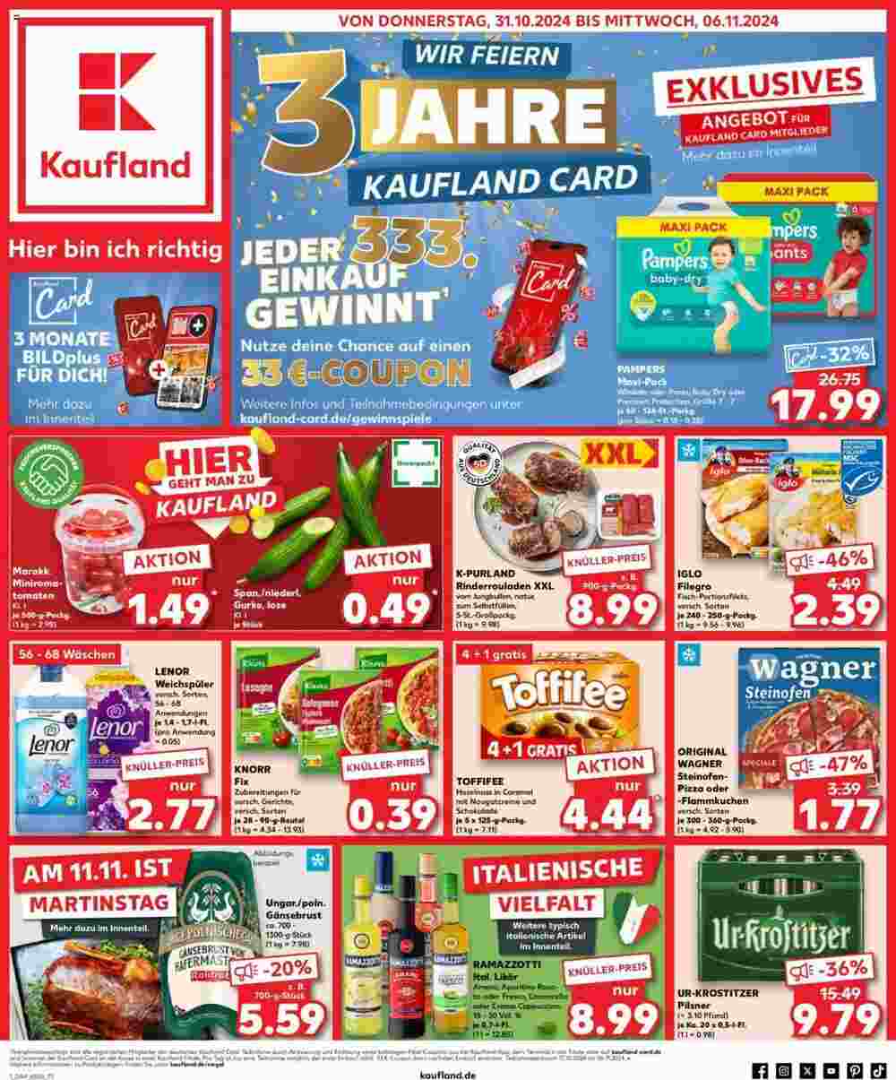 Kaufland Prospekt (ab 31.10.2024) zum Blättern - Seite 1