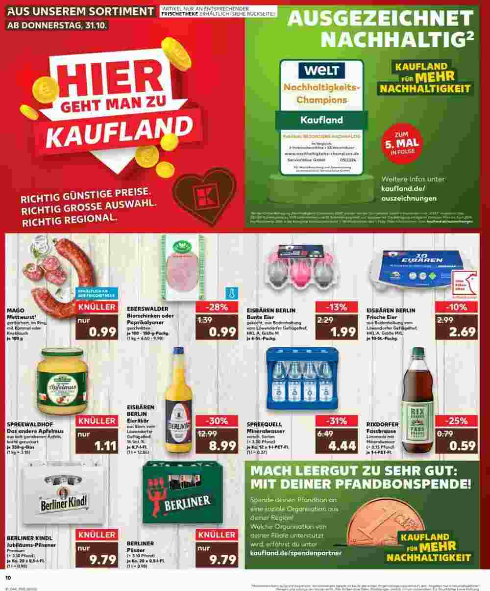 Kaufland Prospekt (ab 31.10.2024) zum Blättern - Seite 10