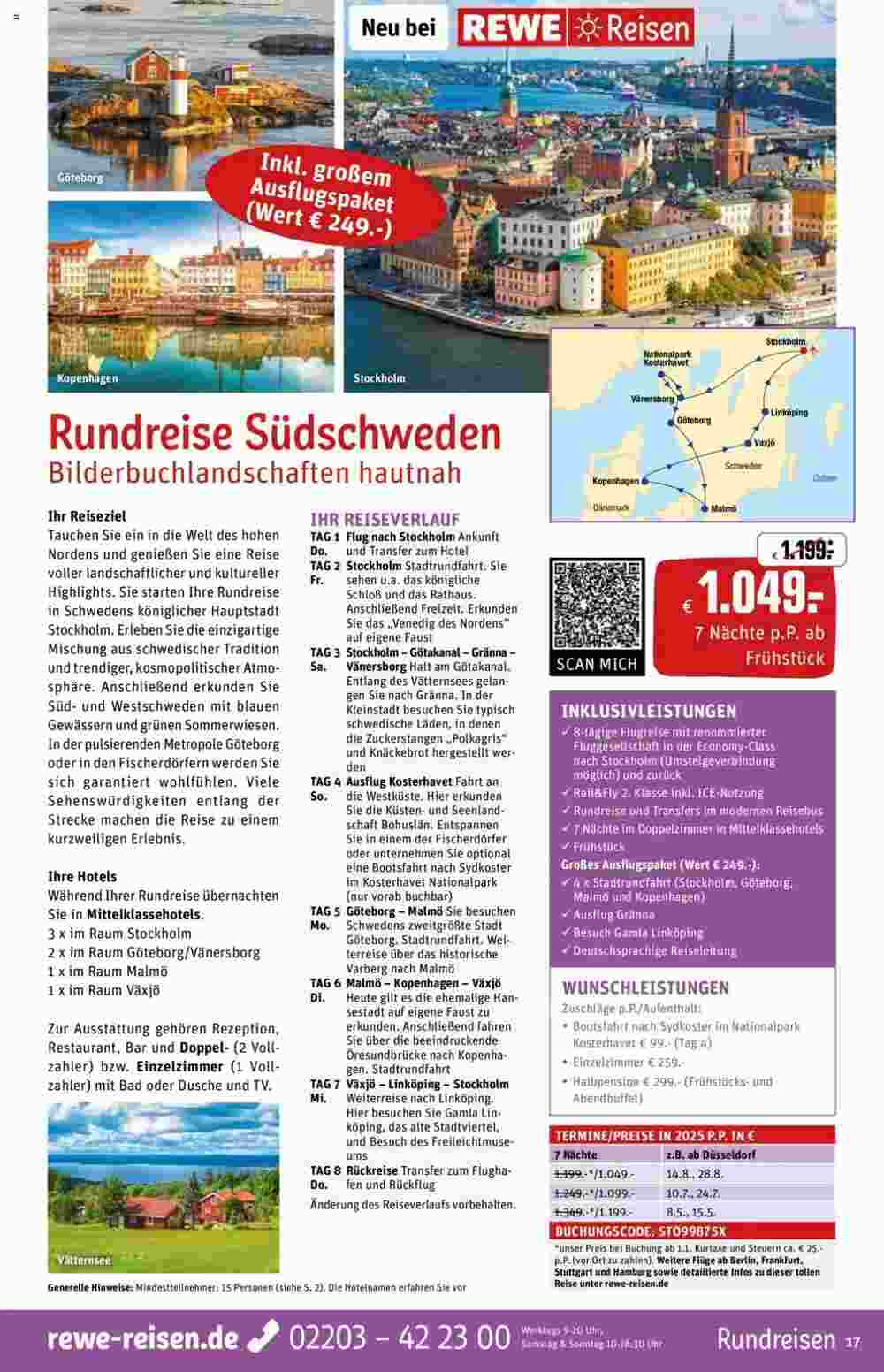 REWE Reisen Prospekt (ab 01.11.2024) zum Blättern - Seite 17