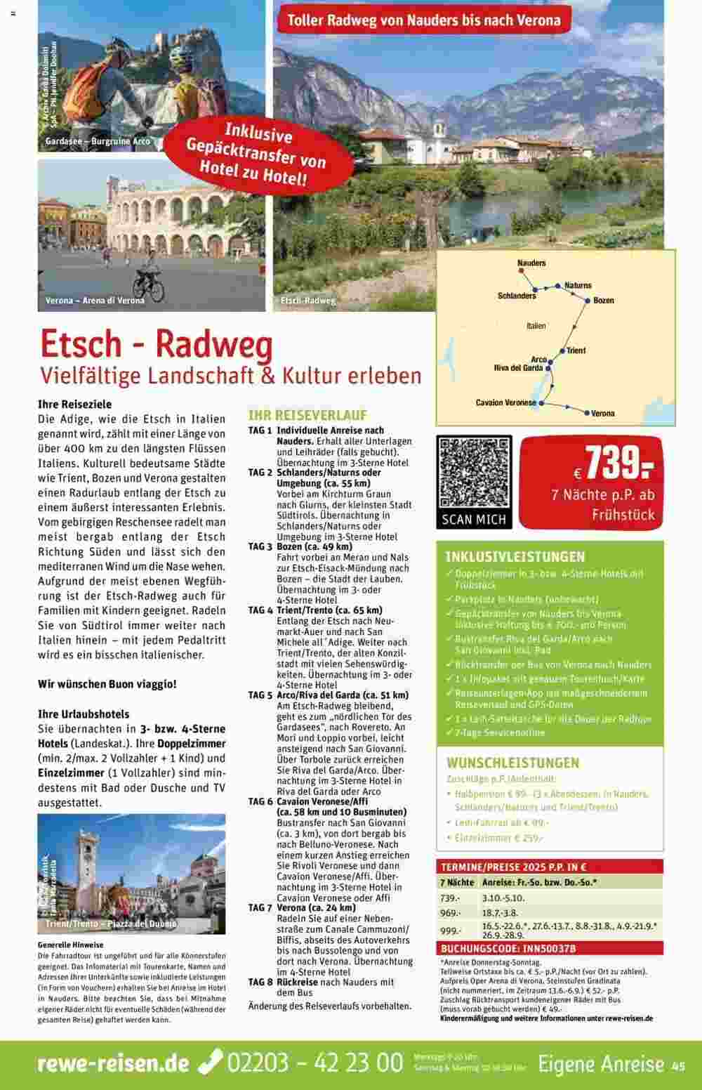 REWE Reisen Prospekt (ab 01.11.2024) zum Blättern - Seite 45