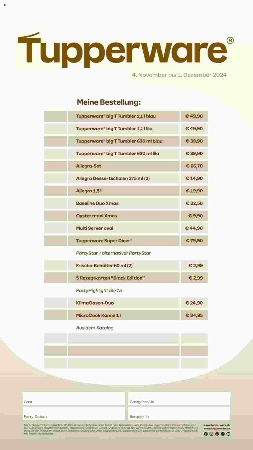 Tupperware Prospekt (ab 04.11.2024) zum Blättern - Seite 16