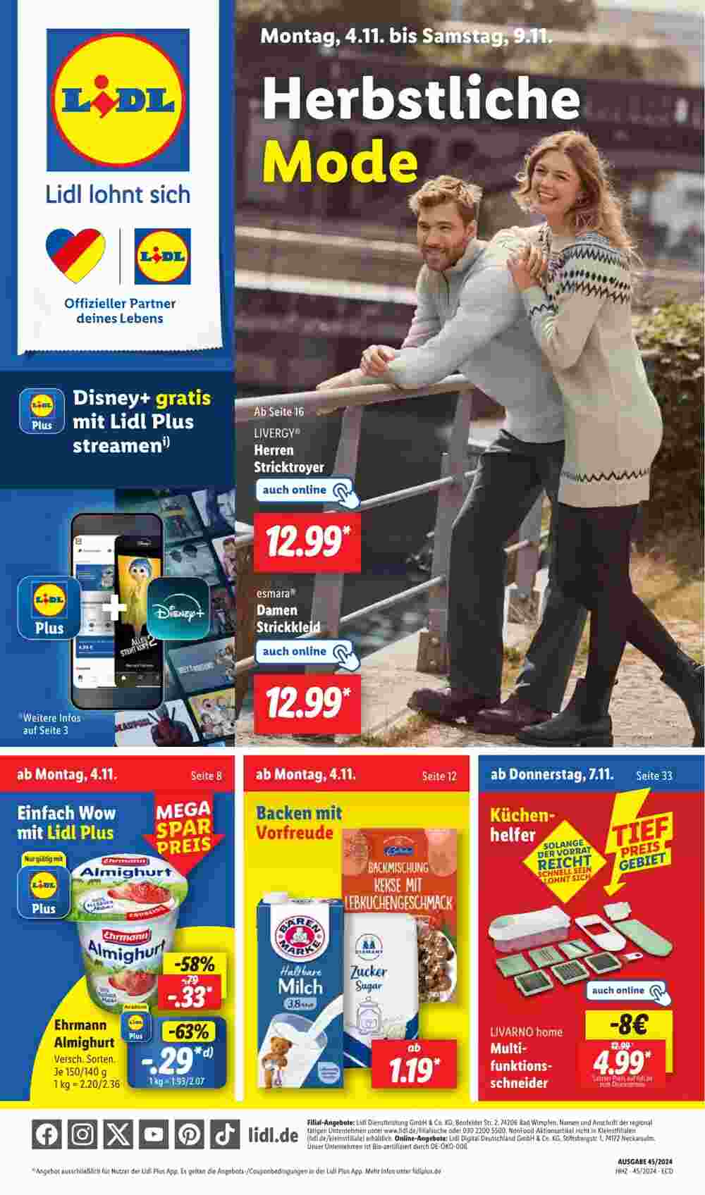 Lidl Prospekt (ab 04.11.2024) zum Blättern - Seite 1