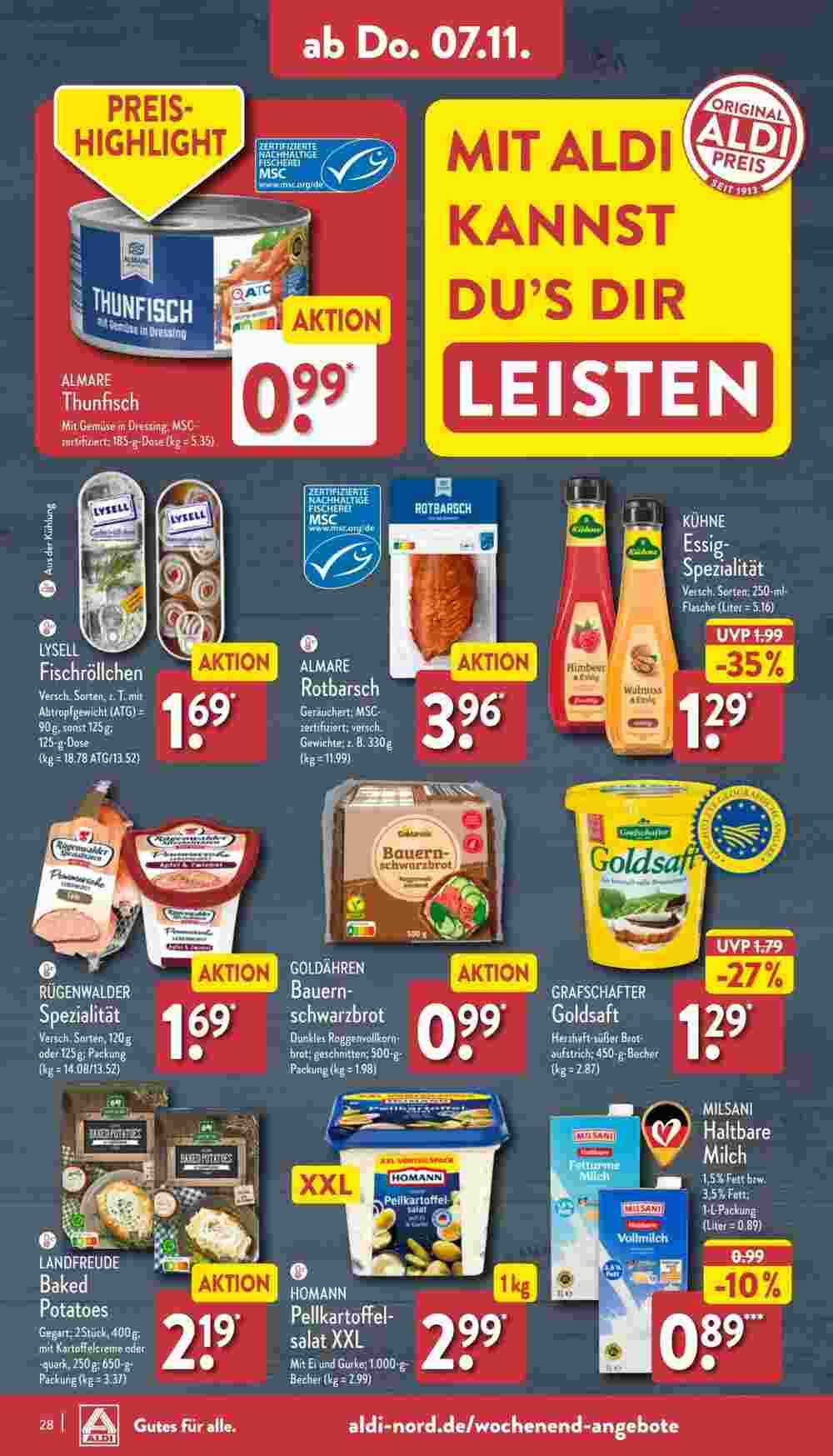 Aldi Nord Prospekt (ab 04.11.2024) zum Blättern - Seite 28