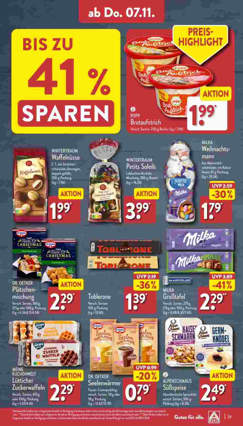 Aldi Nord Prospekt (ab 04.11.2024) zum Blättern - Seite 29