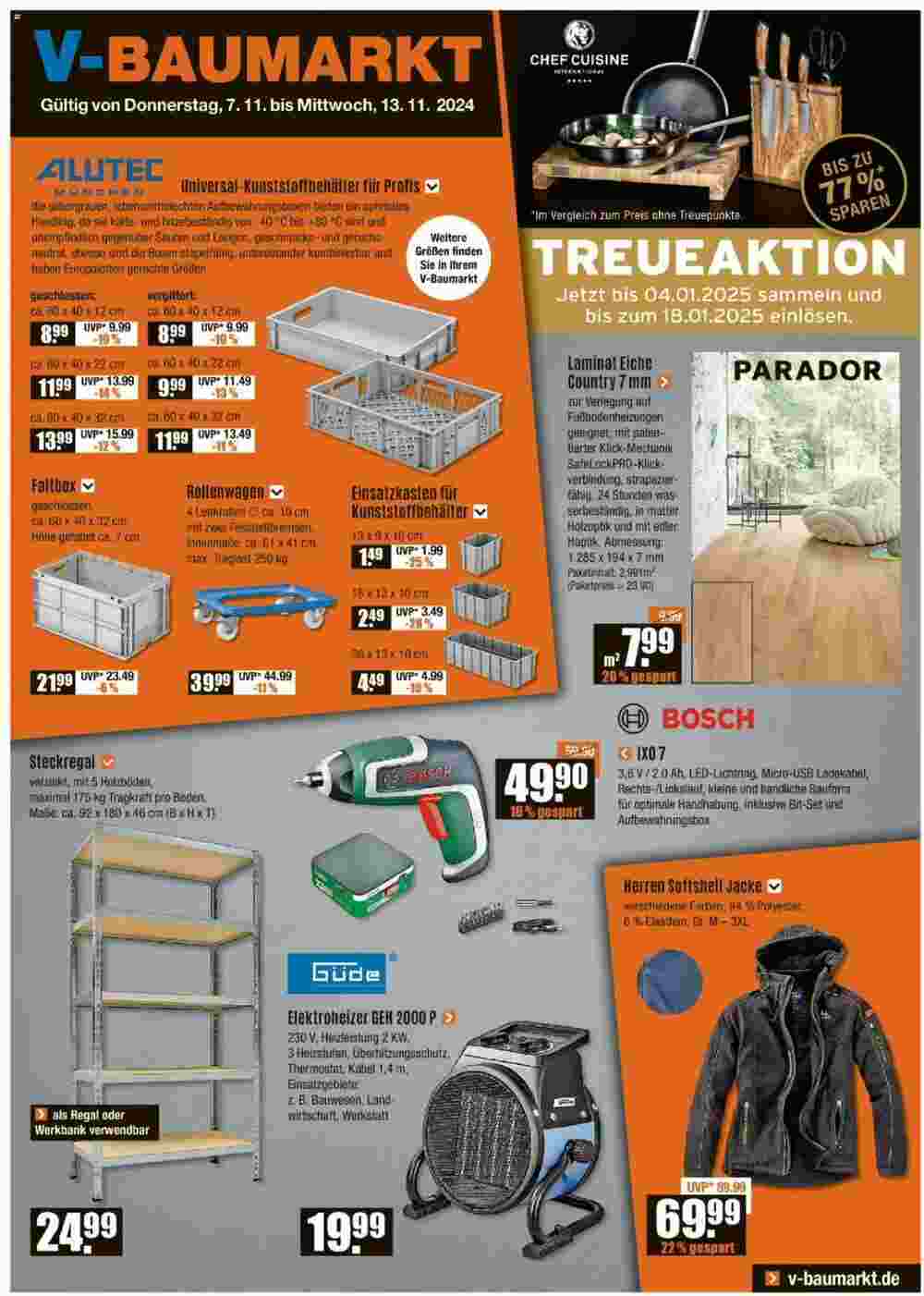 V Baumarkt Prospekt (ab 07.11.2024) zum Blättern - Seite 1