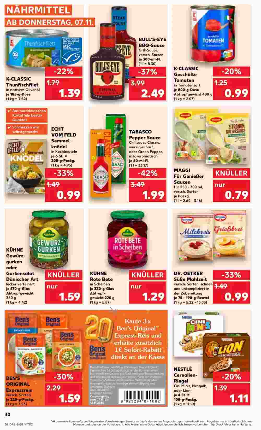 Kaufland Prospekt (ab 07.11.2024) zum Blättern - Seite 30