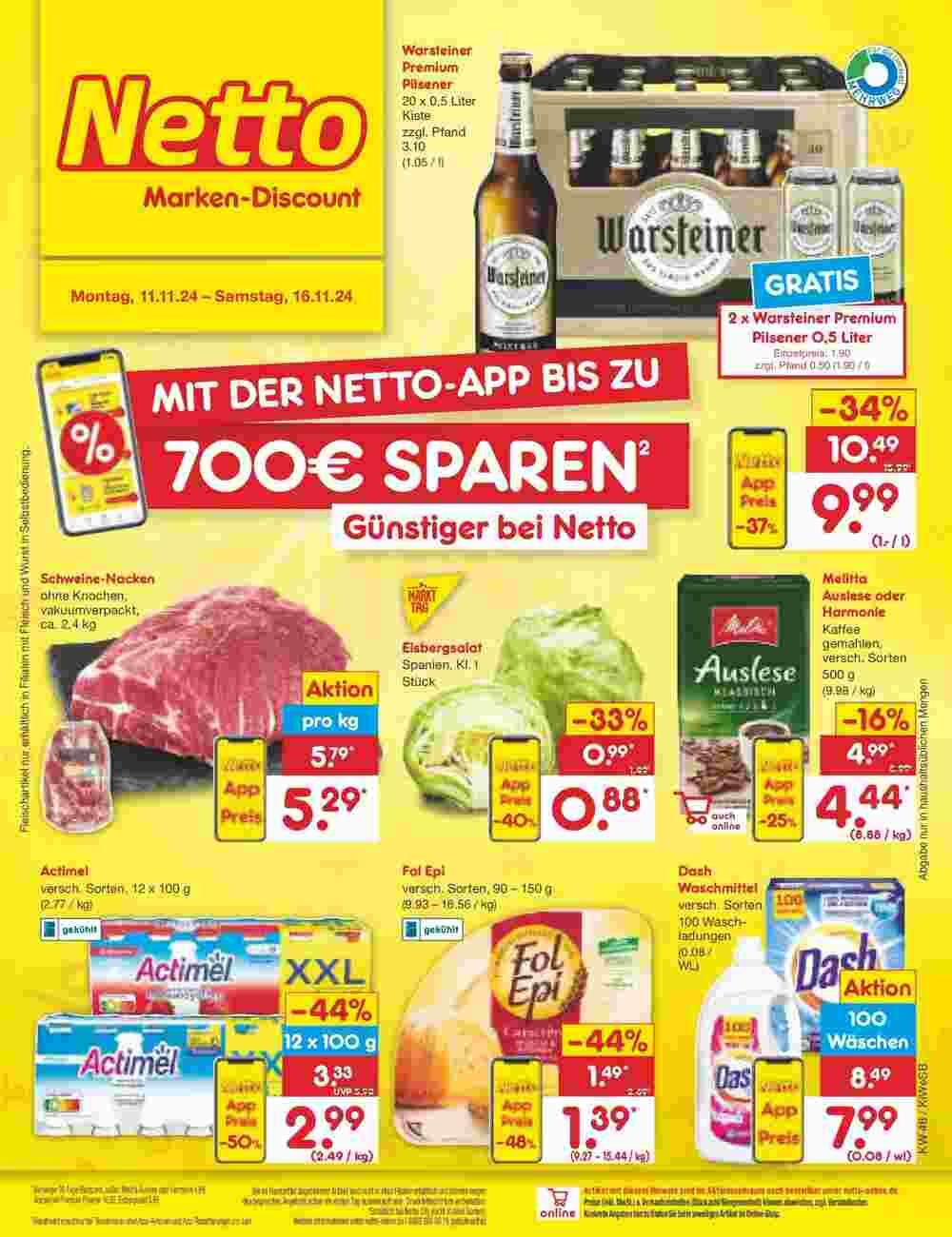 Netto Marken-Discount Prospekt (ab 10.11.2024) zum Blättern - Seite 1