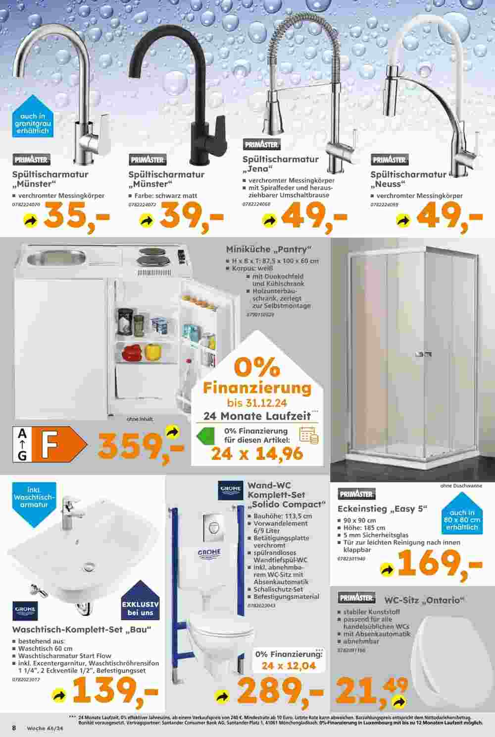 Globus Baumarkt Prospekt (ab 10.11.2024) zum Blättern - Seite 8