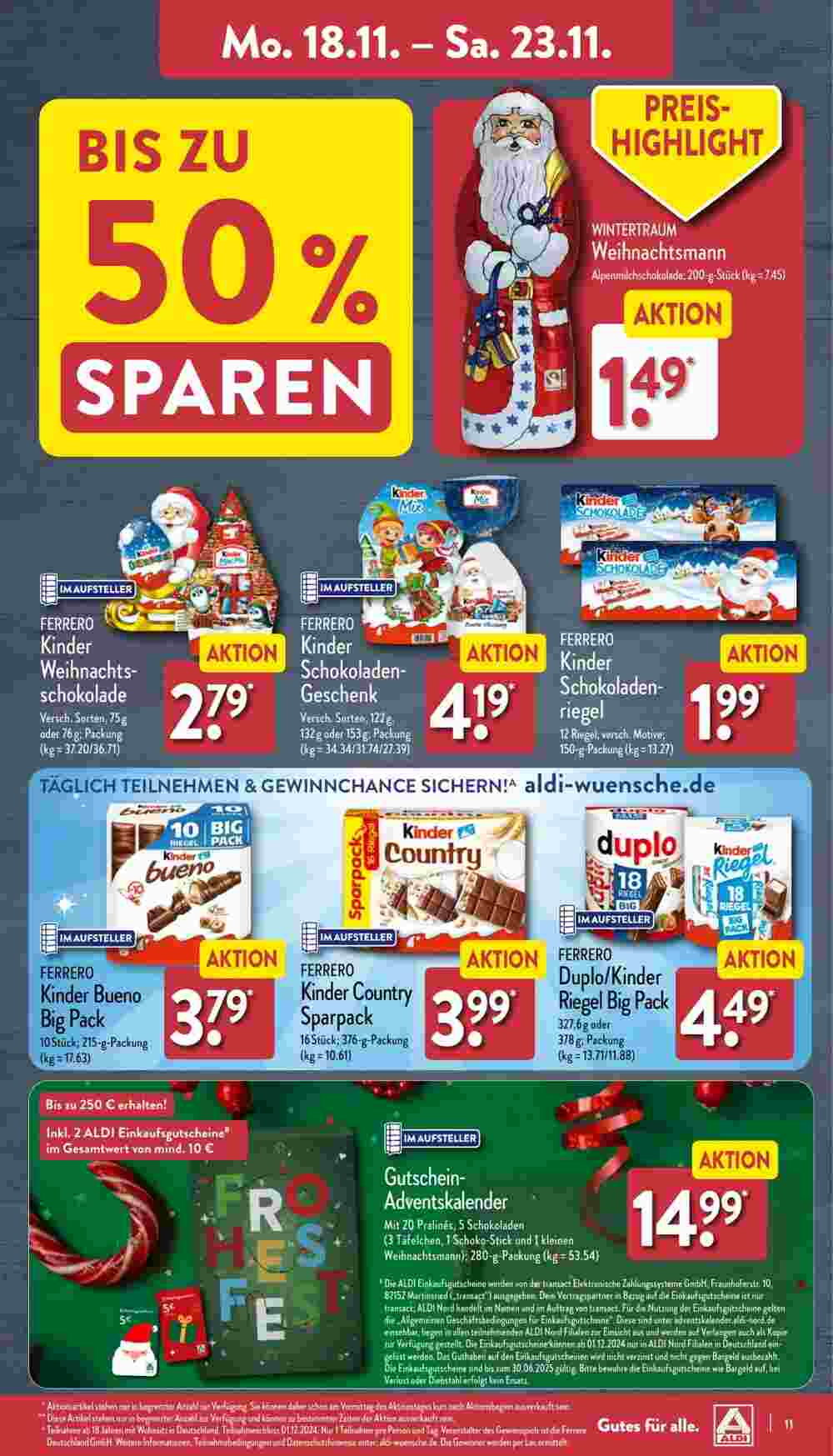 Aldi Nord Prospekt (ab 18.11.2024) zum Blättern - Seite 11