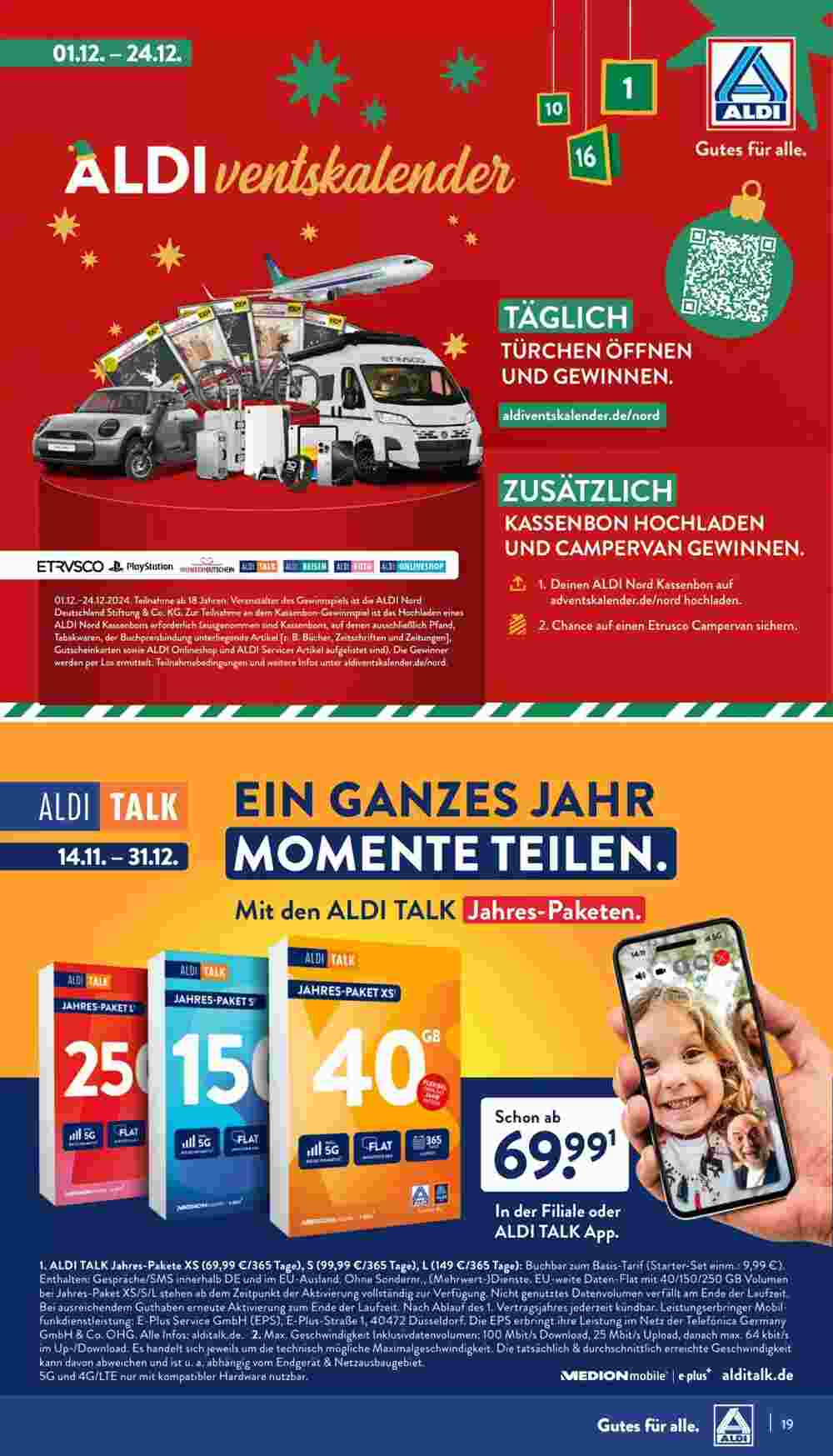 Aldi Nord Prospekt (ab 18.11.2024) zum Blättern - Seite 19