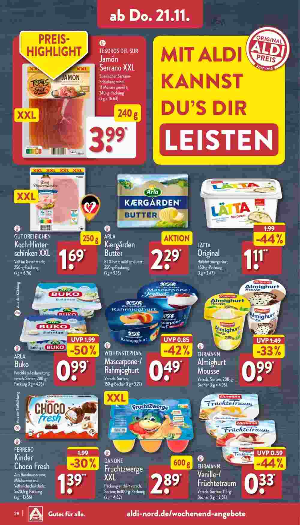 Aldi Nord Prospekt (ab 18.11.2024) zum Blättern - Seite 28