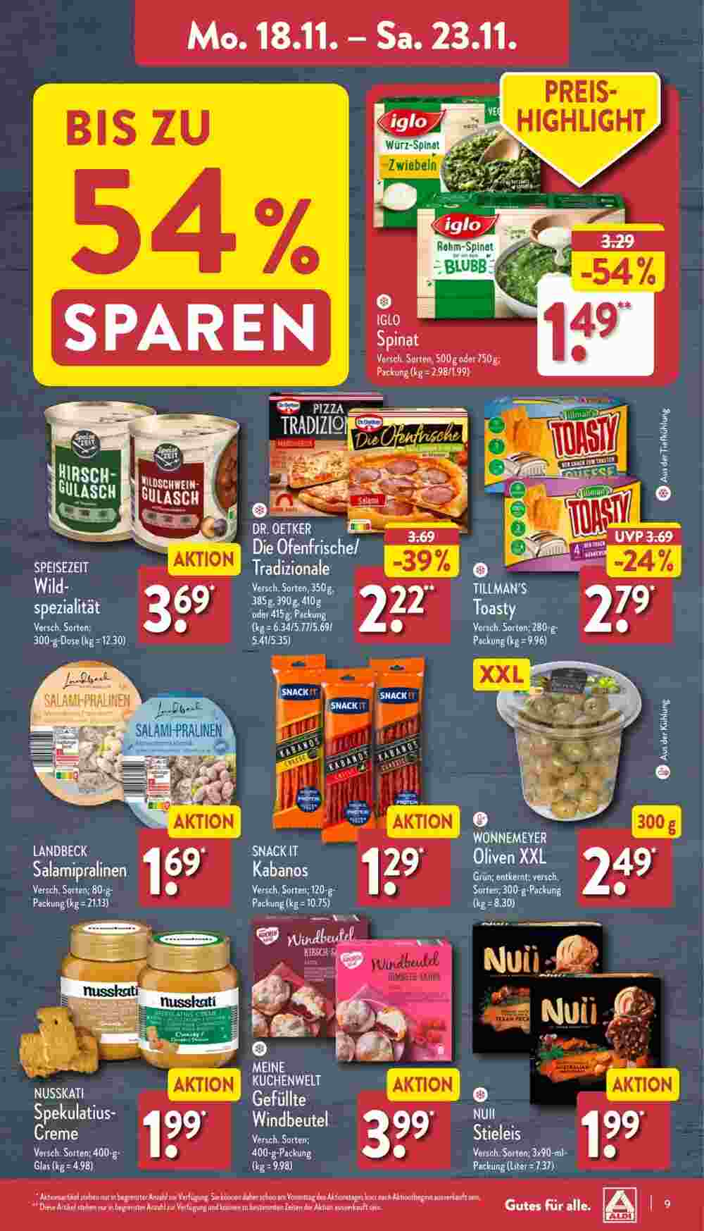 Aldi Nord Prospekt (ab 18.11.2024) zum Blättern - Seite 9