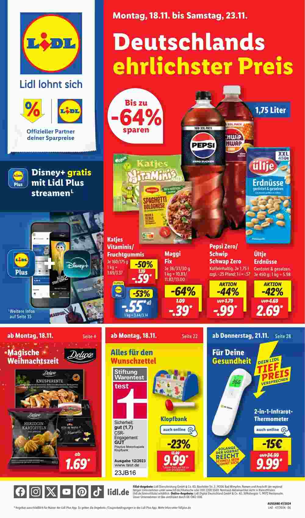 Lidl Prospekt (ab 18.11.2024) zum Blättern - Seite 1