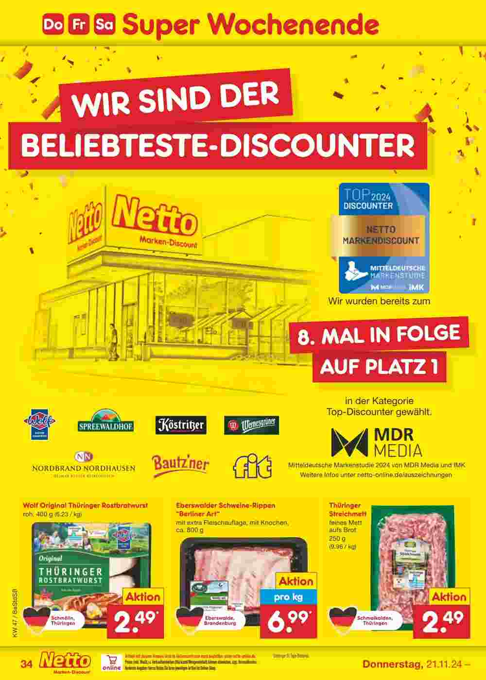 Netto Marken-Discount Prospekt (ab 18.11.2024) zum Blättern - Seite 42