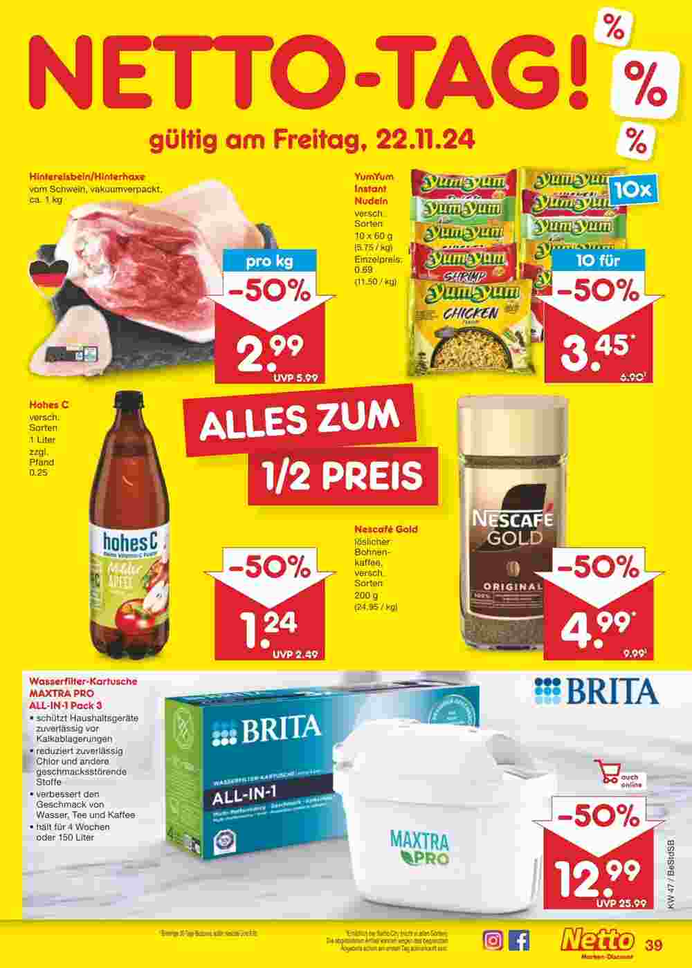 Netto Marken-Discount Prospekt (ab 18.11.2024) zum Blättern - Seite 47