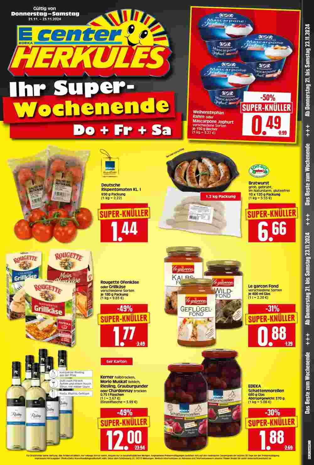 Edeka Herkules Prospekt (ab 21.11.2024) zum Blättern - Seite 1