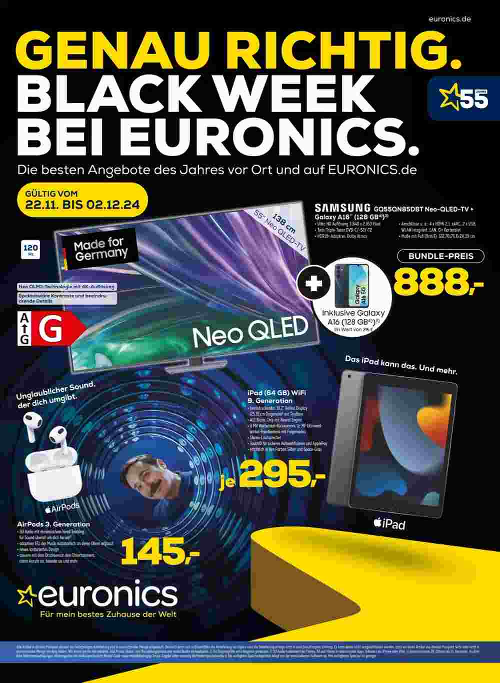 Euronics Prospekt (ab 22.11.2024) zum Blättern - Seite 1