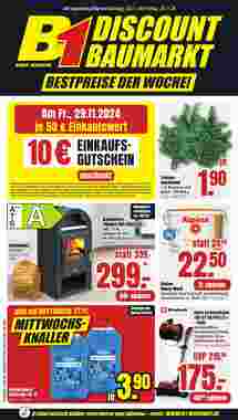 B1 Discount Baumarkt Prospekt (ab 23.11.2024) zum Blättern