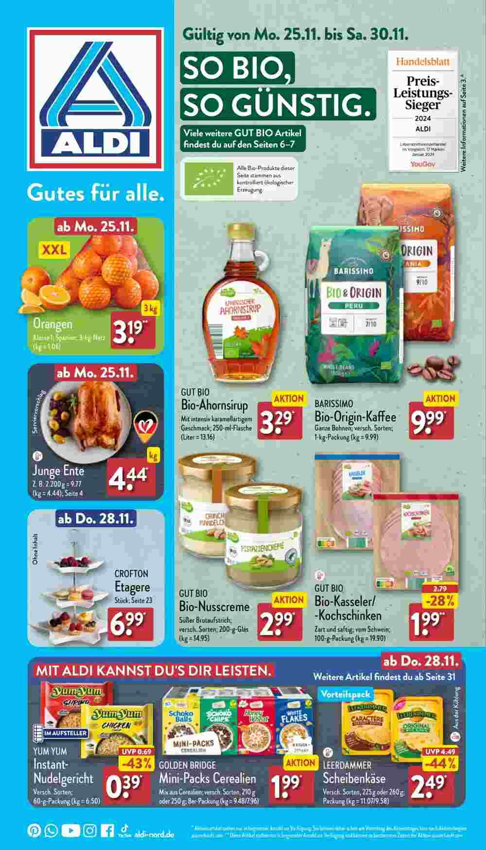 Aldi Nord Prospekt (ab 25.11.2024) zum Blättern - Seite 1