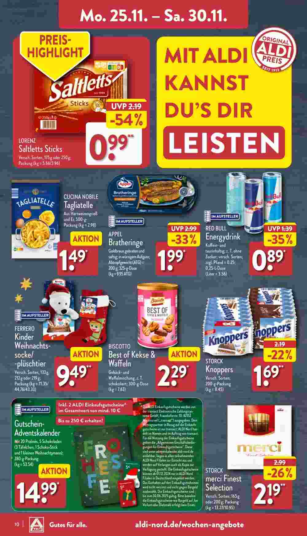 Aldi Nord Prospekt (ab 25.11.2024) zum Blättern - Seite 10