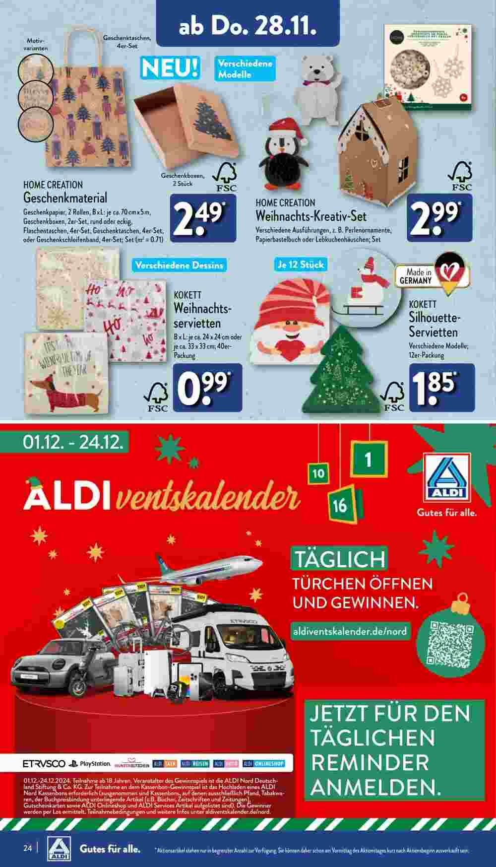 Aldi Nord Prospekt (ab 25.11.2024) zum Blättern - Seite 24