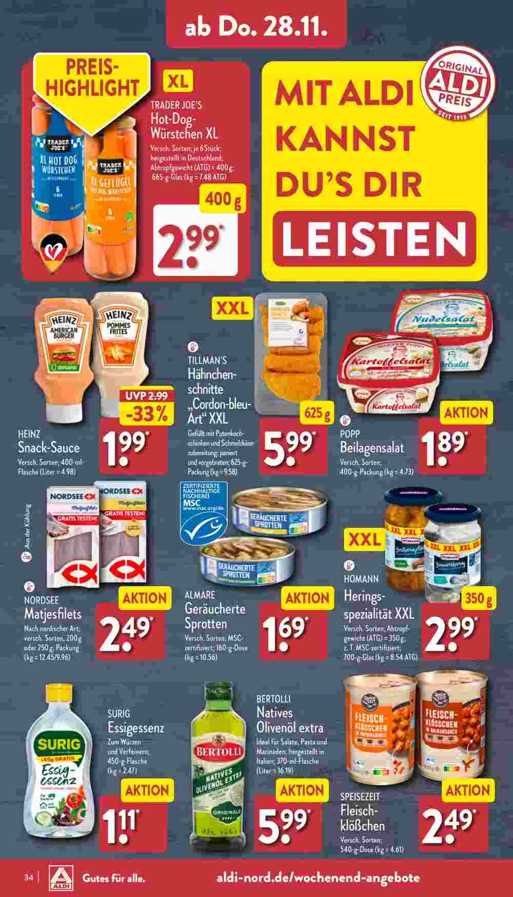 Aldi Nord Prospekt (ab 25.11.2024) zum Blättern - Seite 34