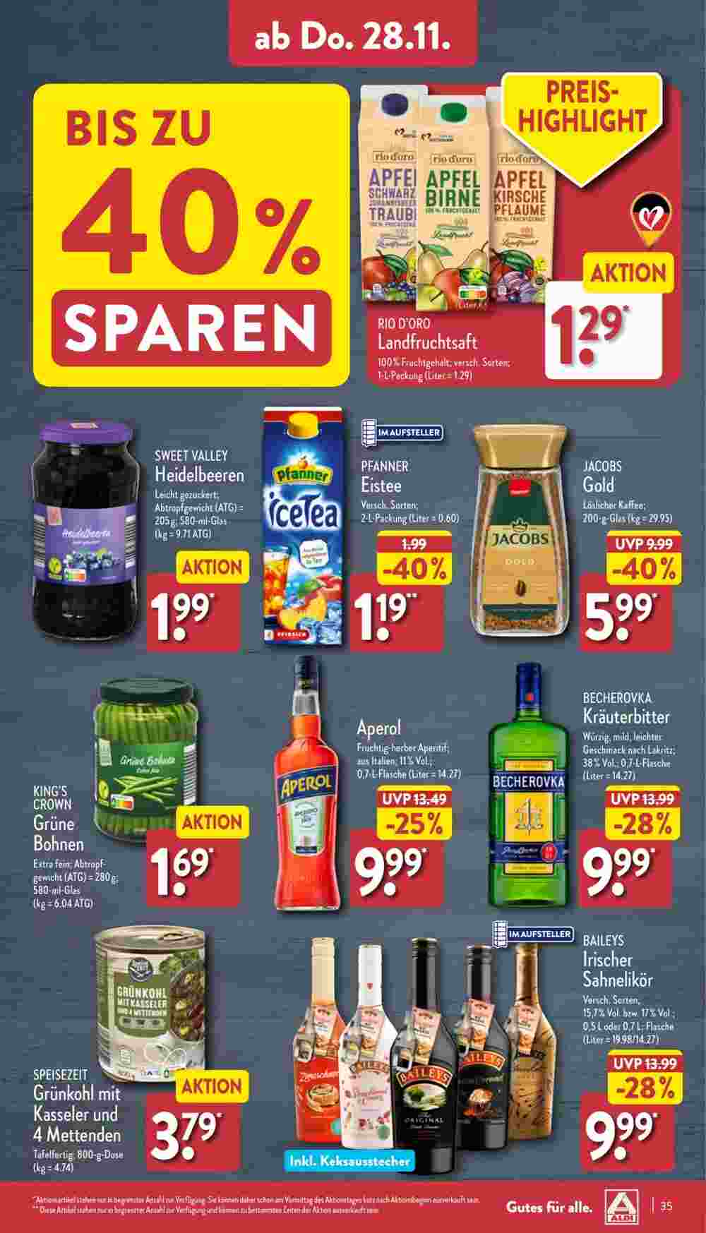 Aldi Nord Prospekt (ab 25.11.2024) zum Blättern - Seite 35