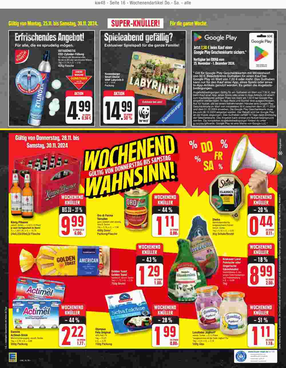 Edeka Prospekt (ab 25.11.2024) zum Blättern - Seite 16