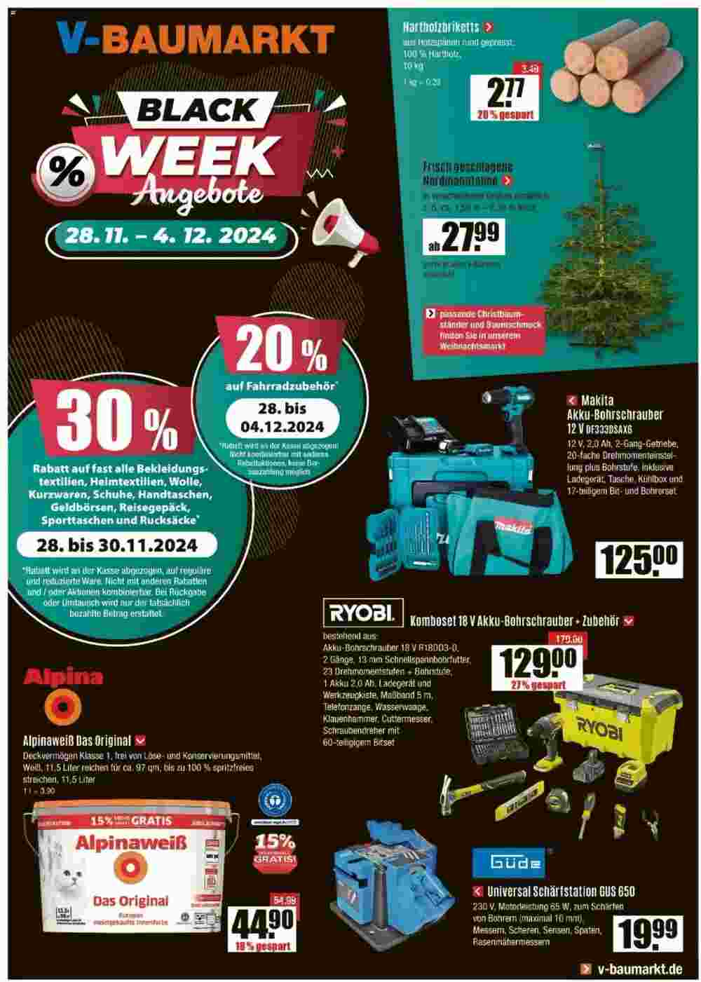V Baumarkt Prospekt (ab 28.11.2024) zum Blättern - Seite 1