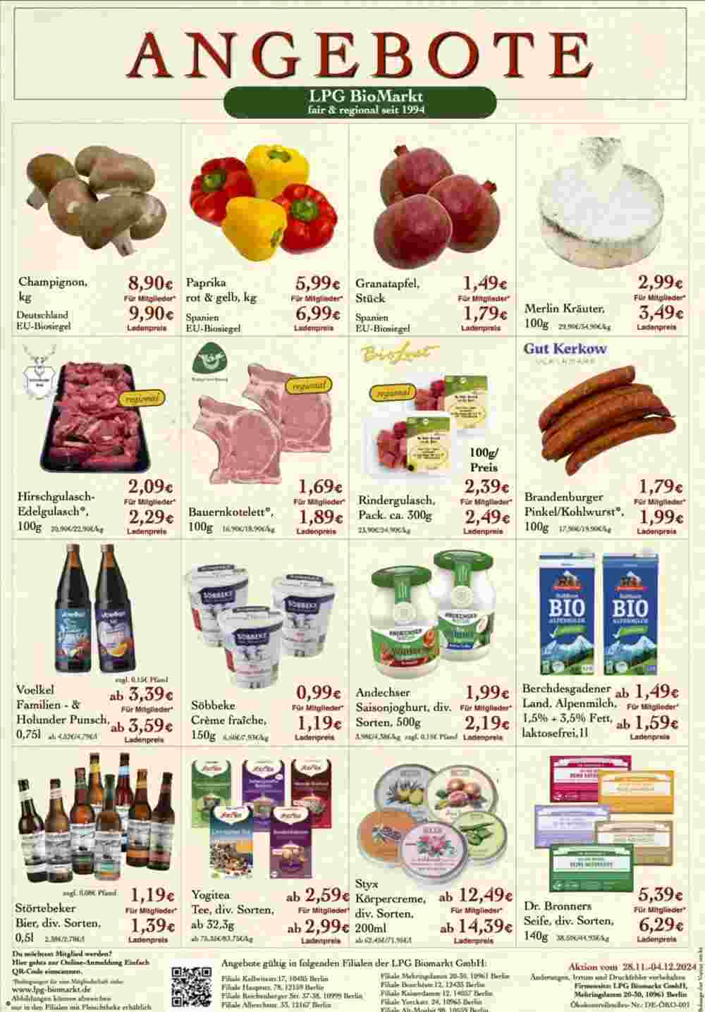 LPG Biomarkt Prospekt (ab 28.11.2024) zum Blättern - Seite 2