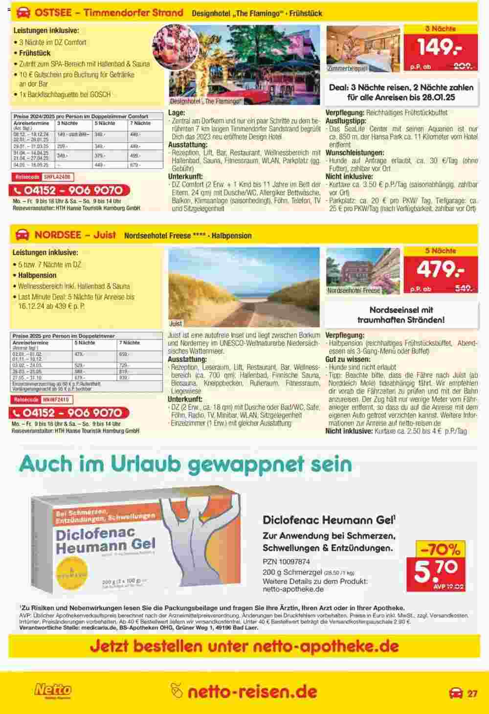 Netto Reisen Prospekt (ab 01.12.2024) zum Blättern - Seite 27