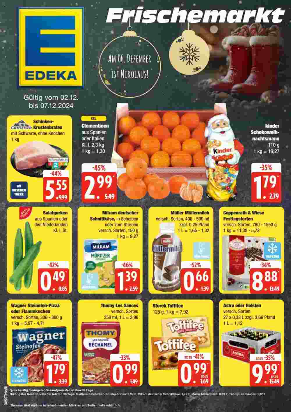 Edeka Frischemarkt Prospekt (ab 02.12.2024) zum Blättern - Seite 1