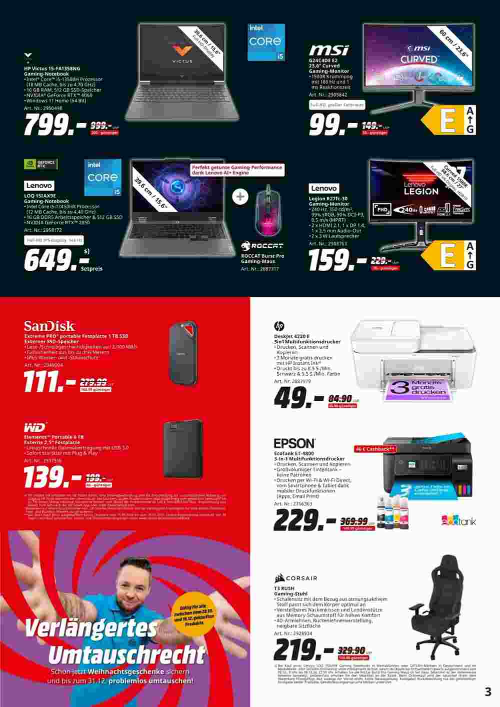 MediaMarkt Prospekt (ab 02.12.2024) zum Blättern - Seite 3