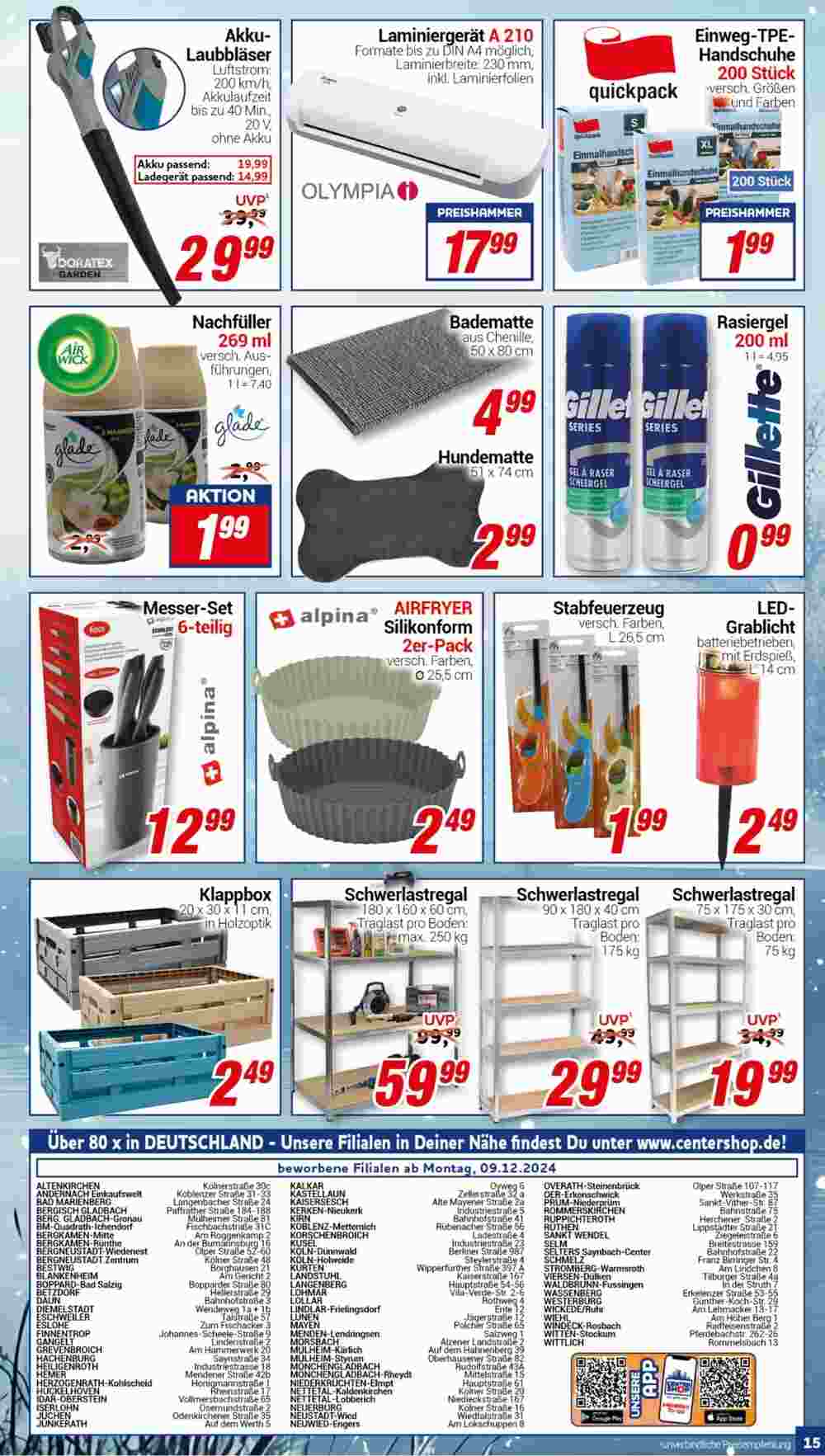 CENTERSHOP Prospekt (ab 09.12.2024) zum Blättern - Seite 15