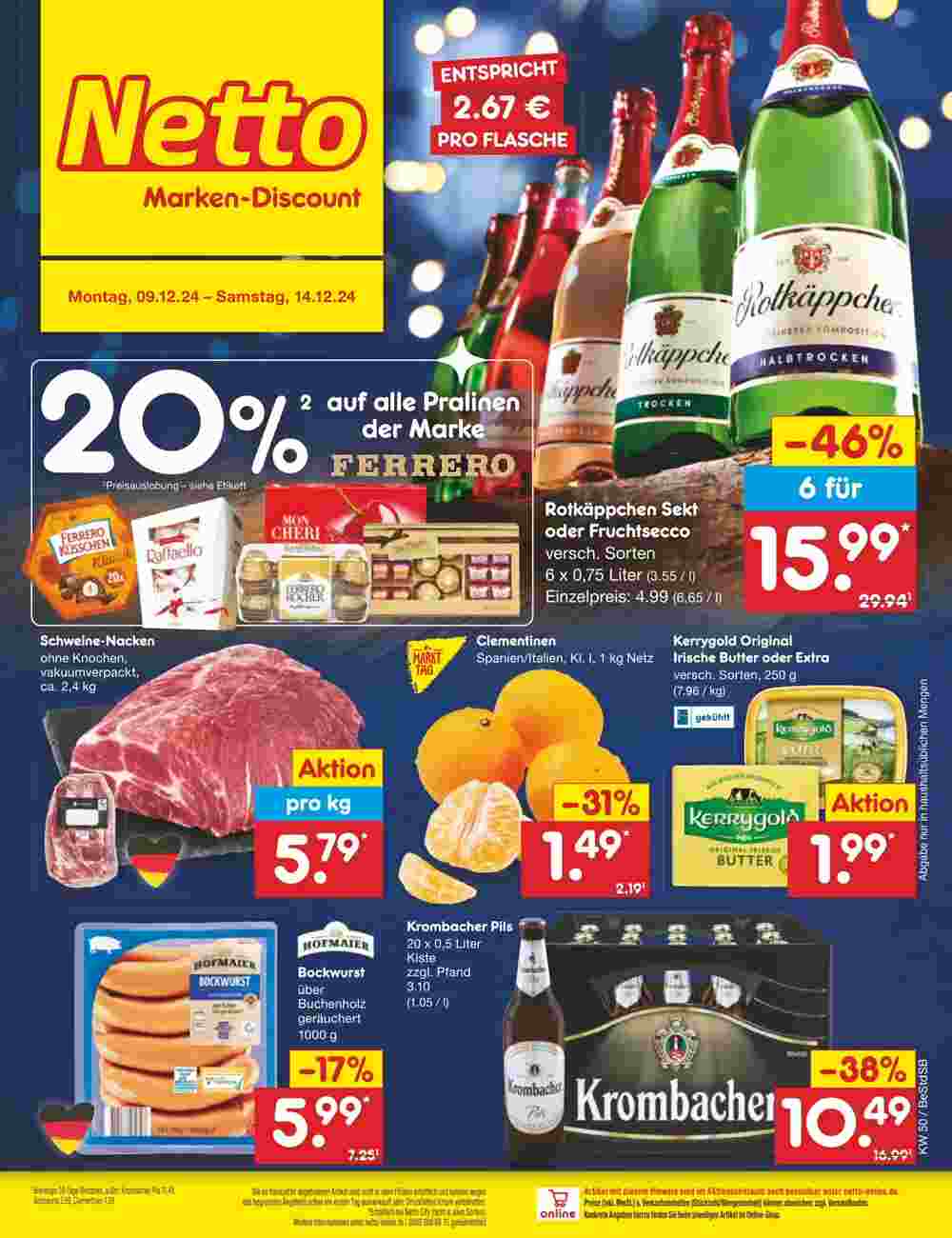 Netto Marken-Discount Prospekt (ab 09.12.2024) zum Blättern - Seite 1