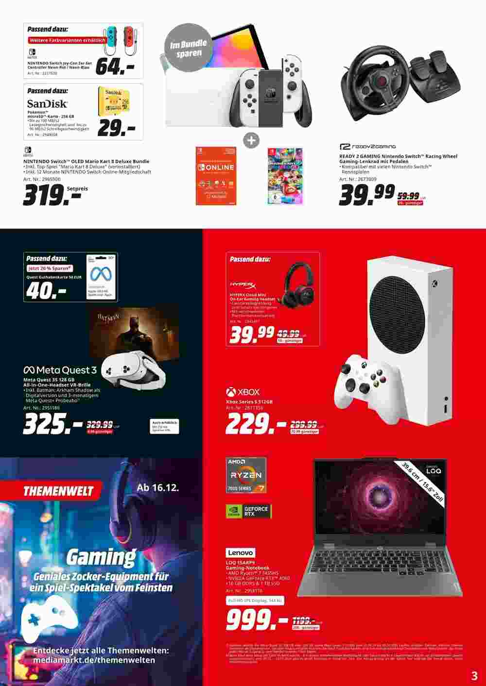 MediaMarkt Prospekt (ab 09.12.2024) zum Blättern - Seite 3