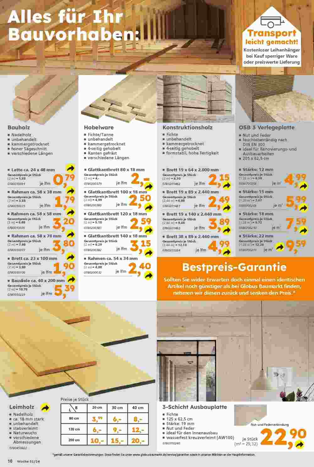 Globus Baumarkt Prospekt (ab 15.12.2024) zum Blättern - Seite 10