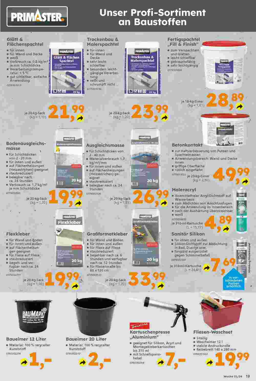 Globus Baumarkt Prospekt (ab 15.12.2024) zum Blättern - Seite 13