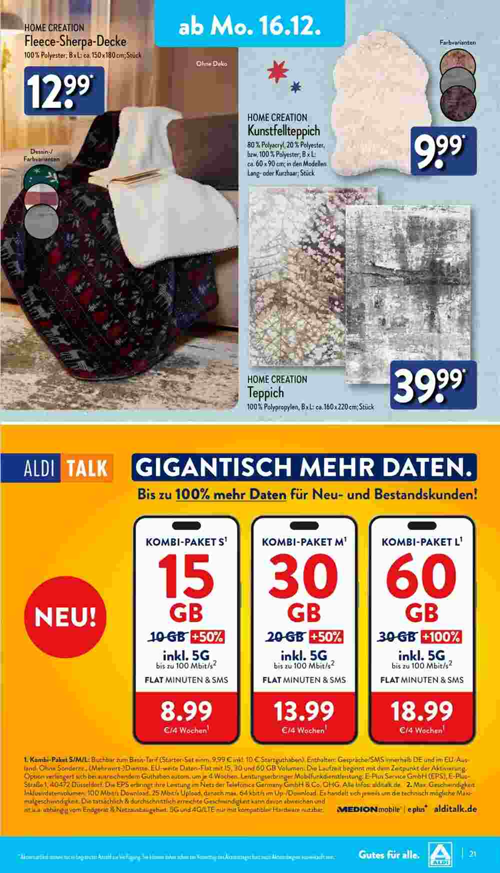 Aldi Nord Prospekt (ab 16.12.2024) zum Blättern - Seite 21