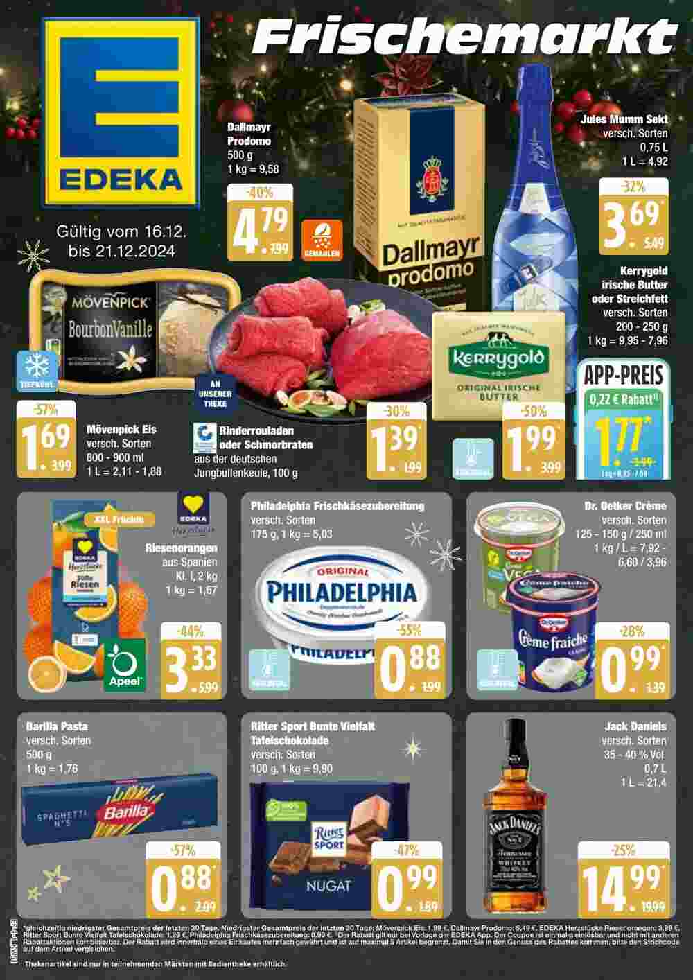 Edeka Frischemarkt Prospekt (ab 16.12.2024) zum Blättern - Seite 1