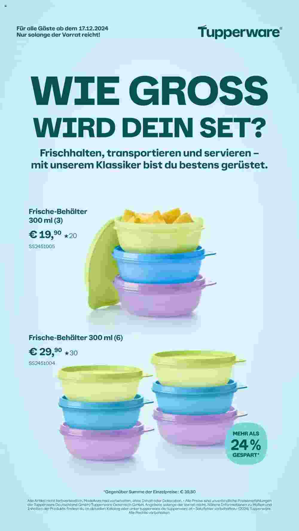 Tupperware Prospekt (ab 17.12.2024) zum Blättern - Seite 1