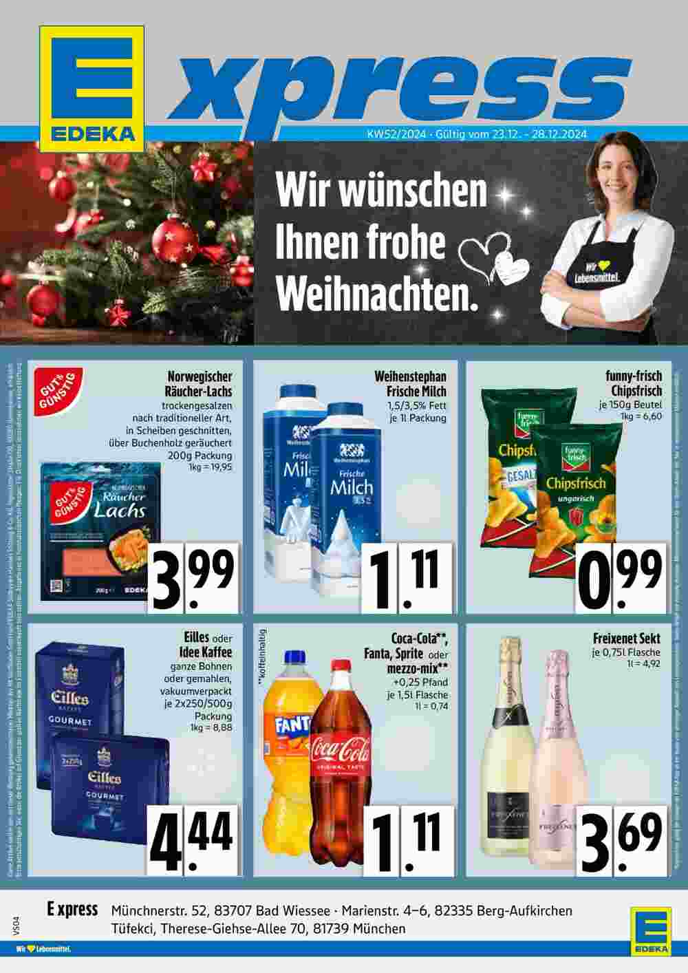 Edeka Xpress Prospekt (ab 22.12.2024) zum Blättern - Seite 1