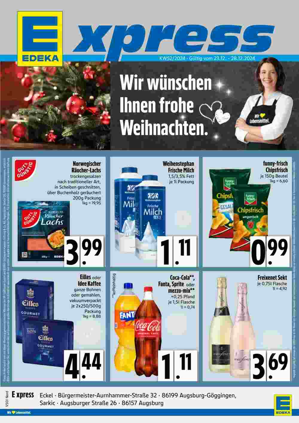 Edeka Xpress Prospekt (ab 23.12.2024) Zum Blättern 