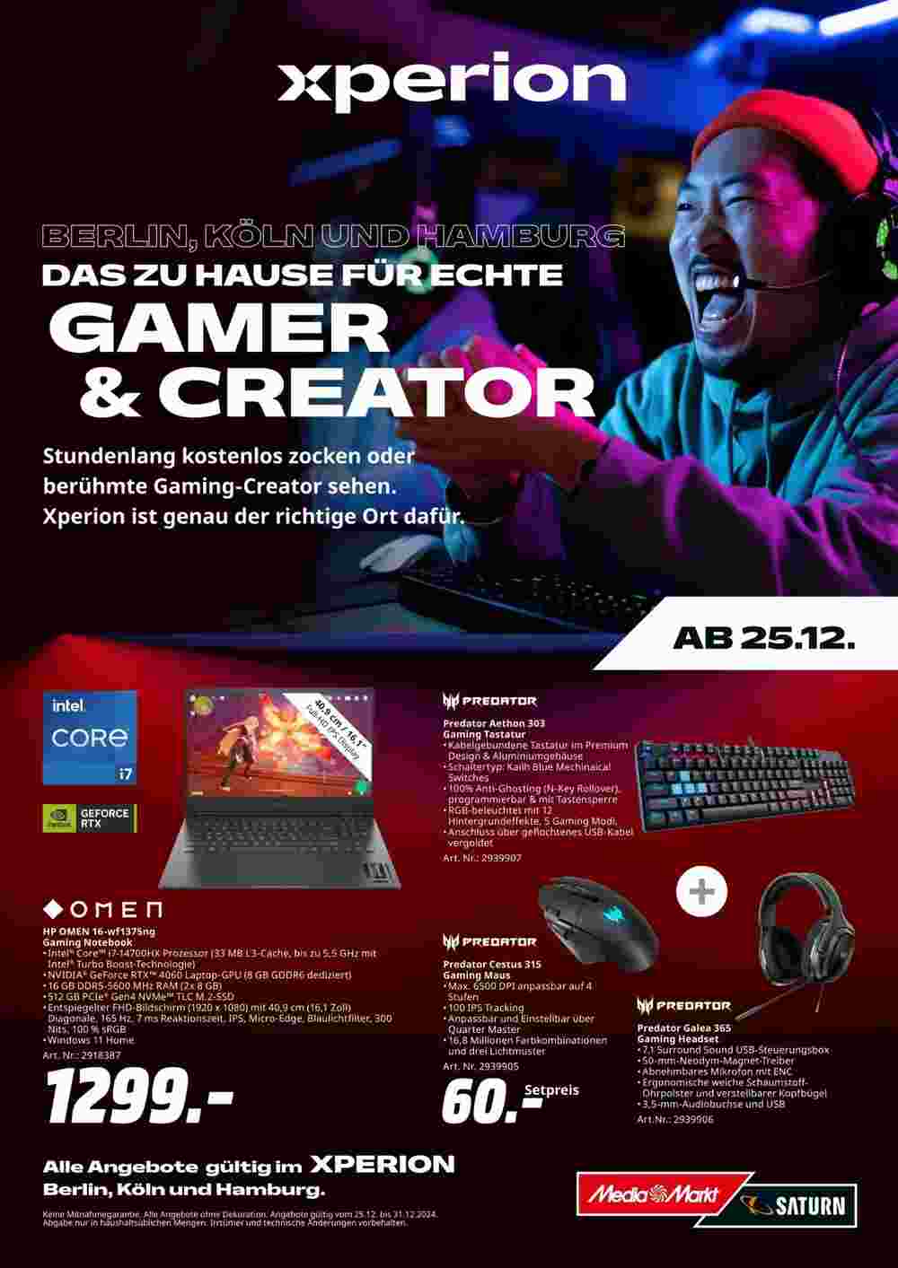 MediaMarkt Prospekt (ab 25.12.2024) zum Blättern - Seite 1